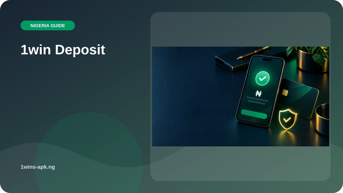 1win Deposit illustration